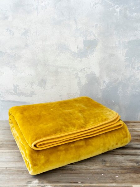 Κουβέρτα υπέρδιπλη 220x240 Coperta Mustard Beige "Nima Home" - Image 2