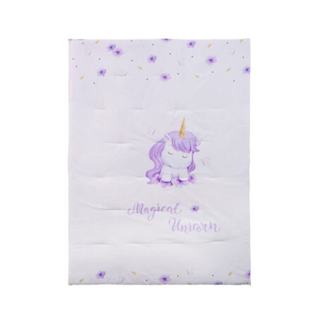 Κουβερλί Κούνιας 100x140 Magical Unicorn Λιλά "Nima Home" - Image 2