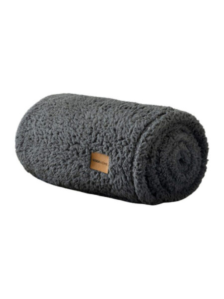 Κουβέρτα μονή 150×220 Fleece Manta Charcoal “Nima Home