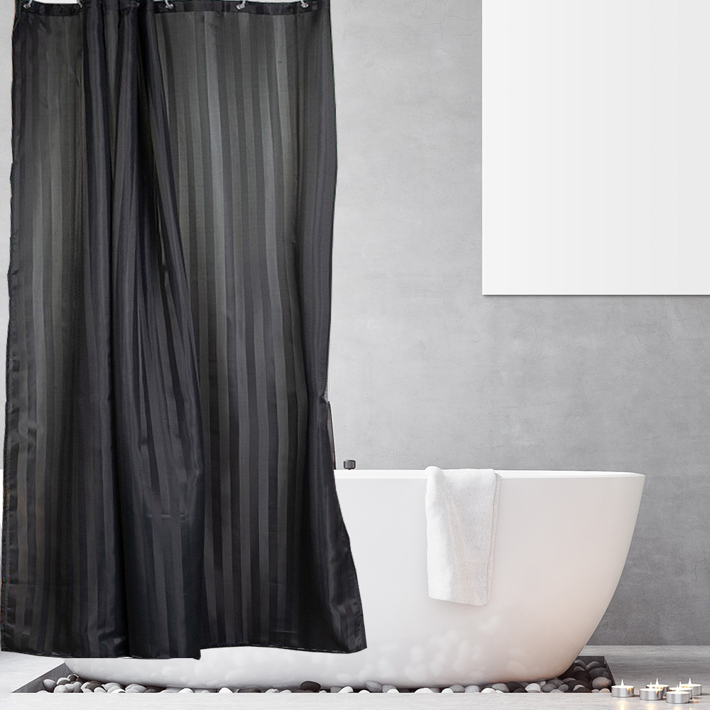 Κουρτίνα Μπάνιου Luxor Ανθρακί 180(Μ)X200(Υ) “San Lorentzo”