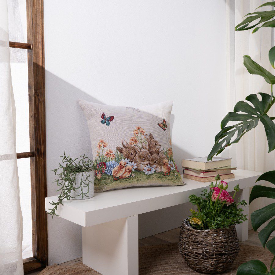 Διακοσμητική Πασχαλινή Μαξιλαροθήκη 45x45 Peppy "Teoran"