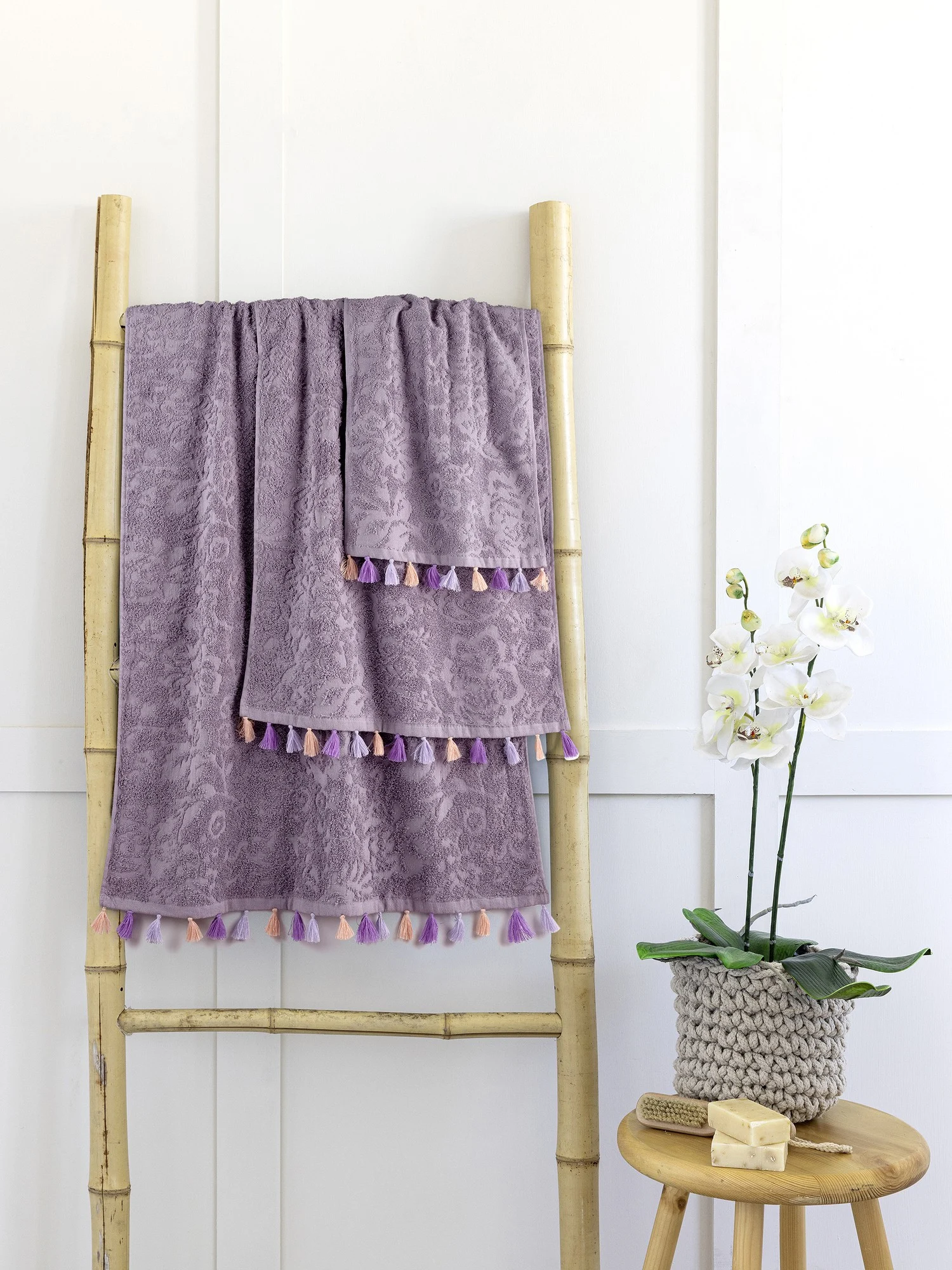 Σετ Πετσέτες 3τμχ (30×50,50×90,70×140) Rosa Lilac “Nima Home”