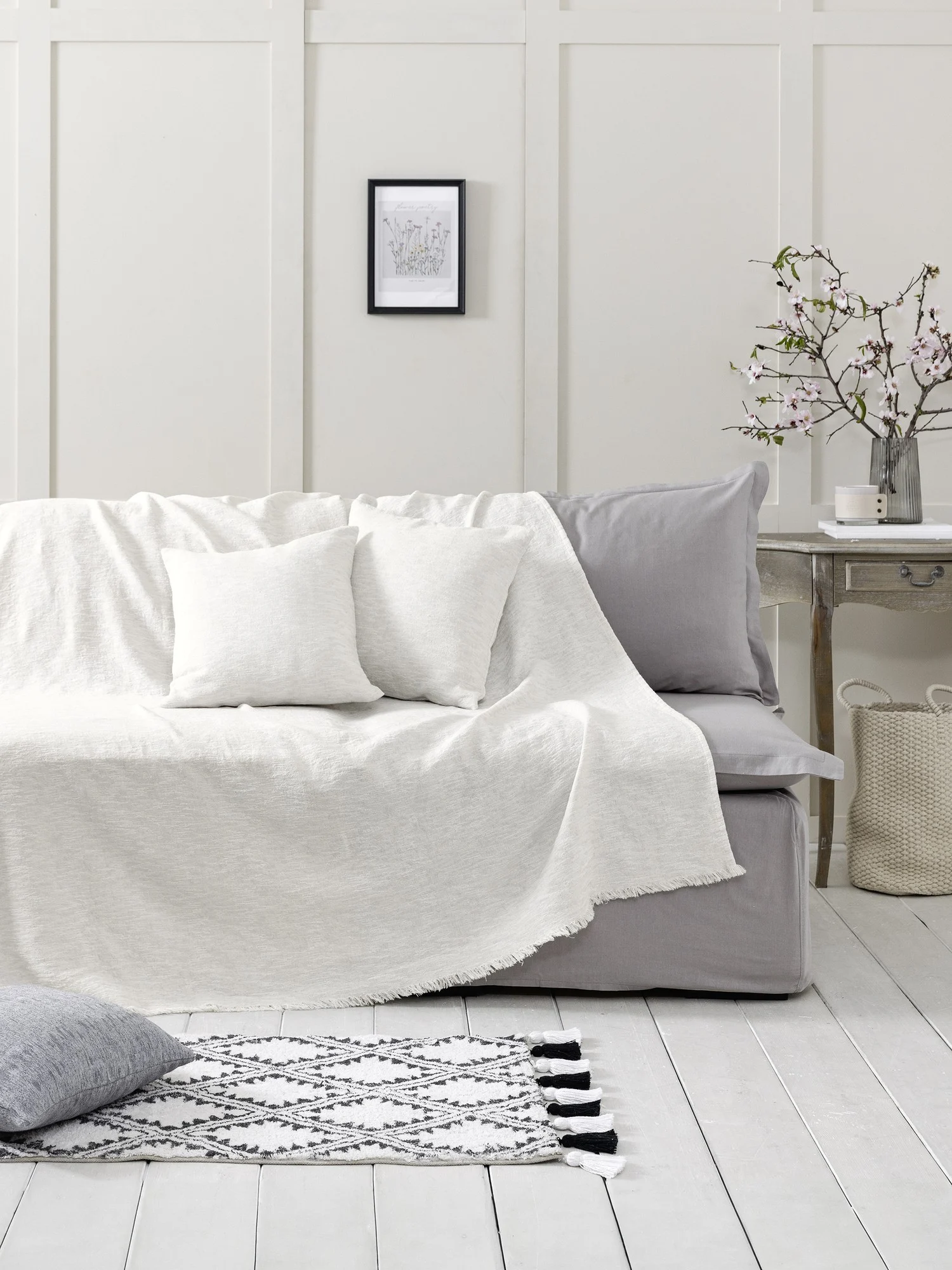 Ριχτάρι Διθέσιου Καναπέ 180x240 Benito - Ivory "Nima Home"