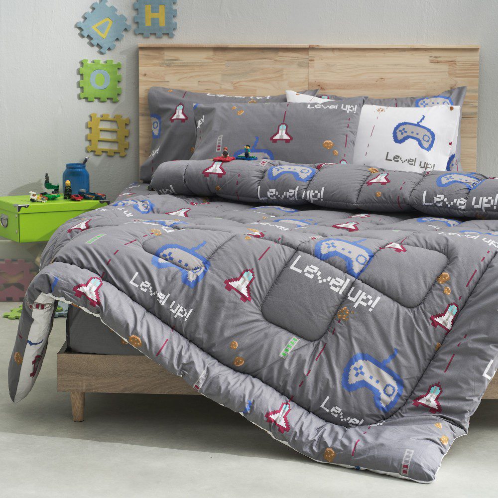 Σετ Σεντόνια Παιδικά Μονά 160×260 Mindcraft Γκρι “Salonica” - Image 3