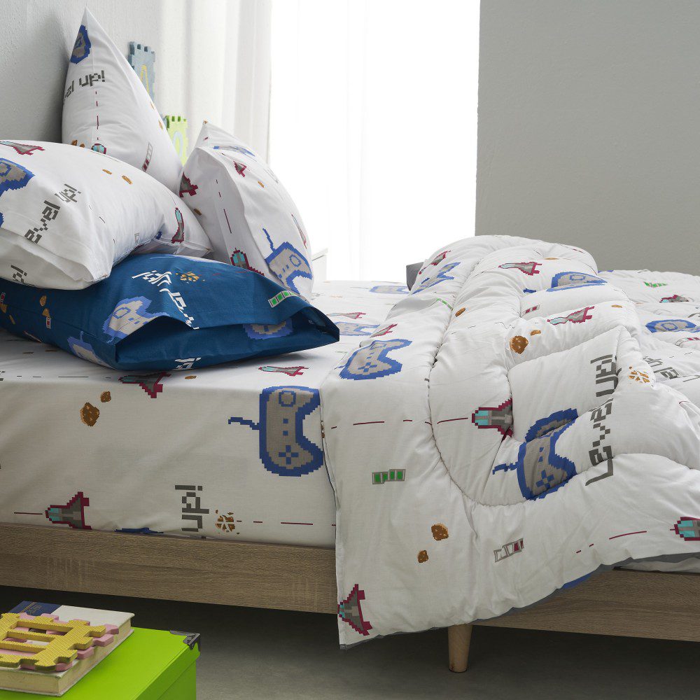 Σετ Σεντόνια Παιδικά Μονά 160x260 Mindcraft Λευκό "Salonica"