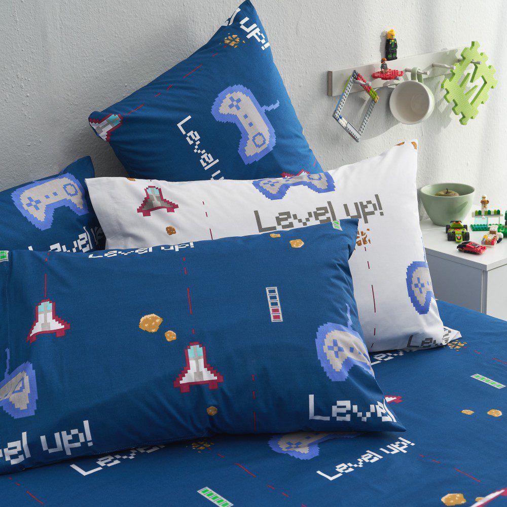 Σετ Σεντόνια Παιδικά Μονά 160×260 Mindcraft Μπλε “Salonica” - Image 2