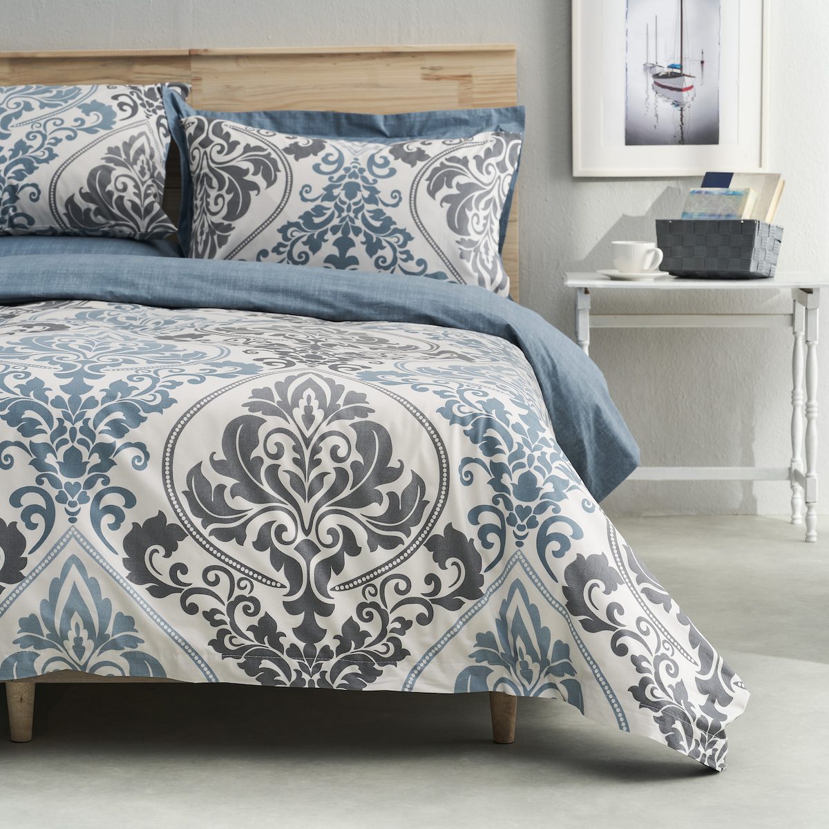 Σετ Σεντόνια Υπέρδιπλα 240x260 Βικτωριανό Μπλε "Salonica" - Image 2