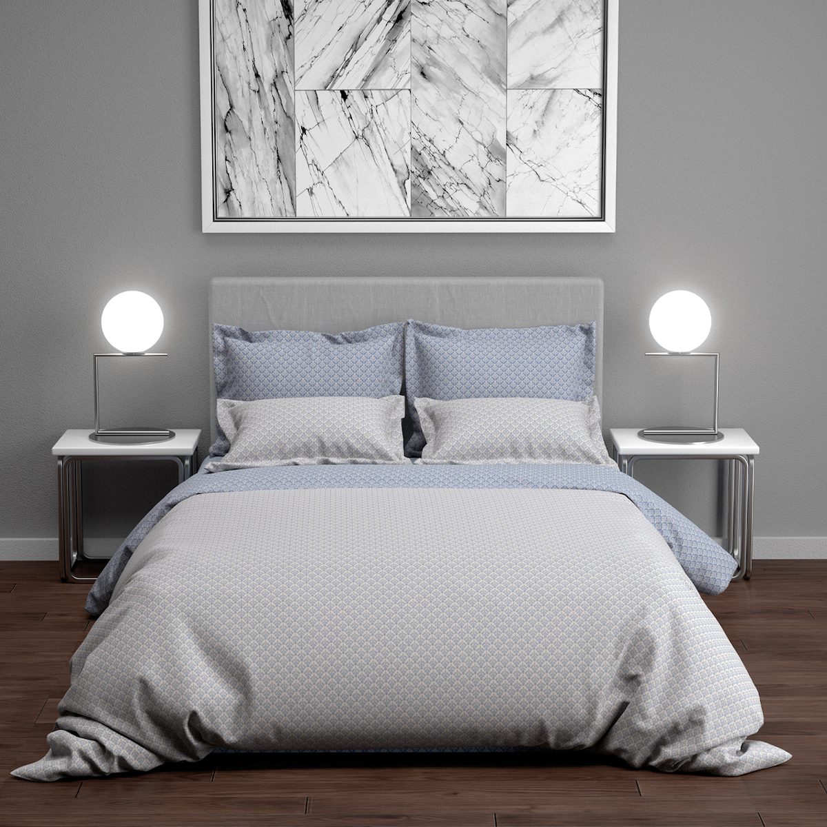 Σετ Σεντόνια Υπέρδιπλα 240×260 Όνειρα Μπλε “Salonica”