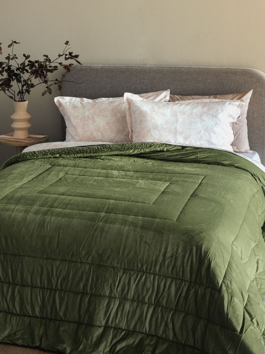 Κουβερτοπάπλωμα Υπέρδιπλο 220x240 Green Mono "Palamaiki"