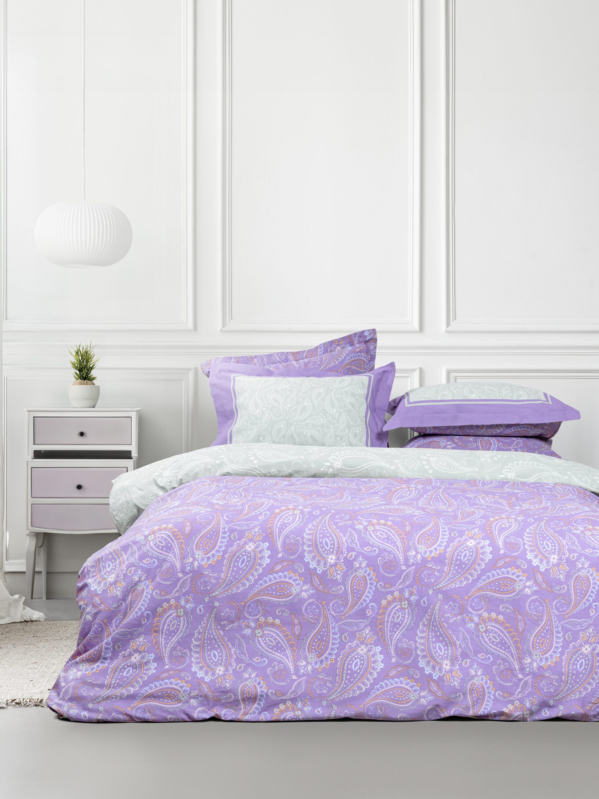 Σετ Σεντόνια Υπέρδιπλα με Λάστιχο - Flow - Υπέρδιπλα λάστιχο (1 x 160x200+32 + 1 x 240x260 + 2 Μαξιλαροθήκες Oxford 4 πλευρών 52x72+5) "Nima Home"