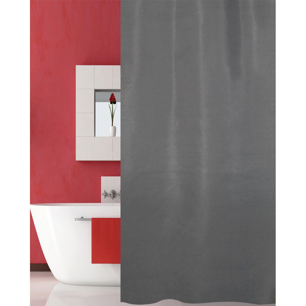 Κουρτίνα Μπάνιου Solid Γκρι 180X180 “San Lorentzo”