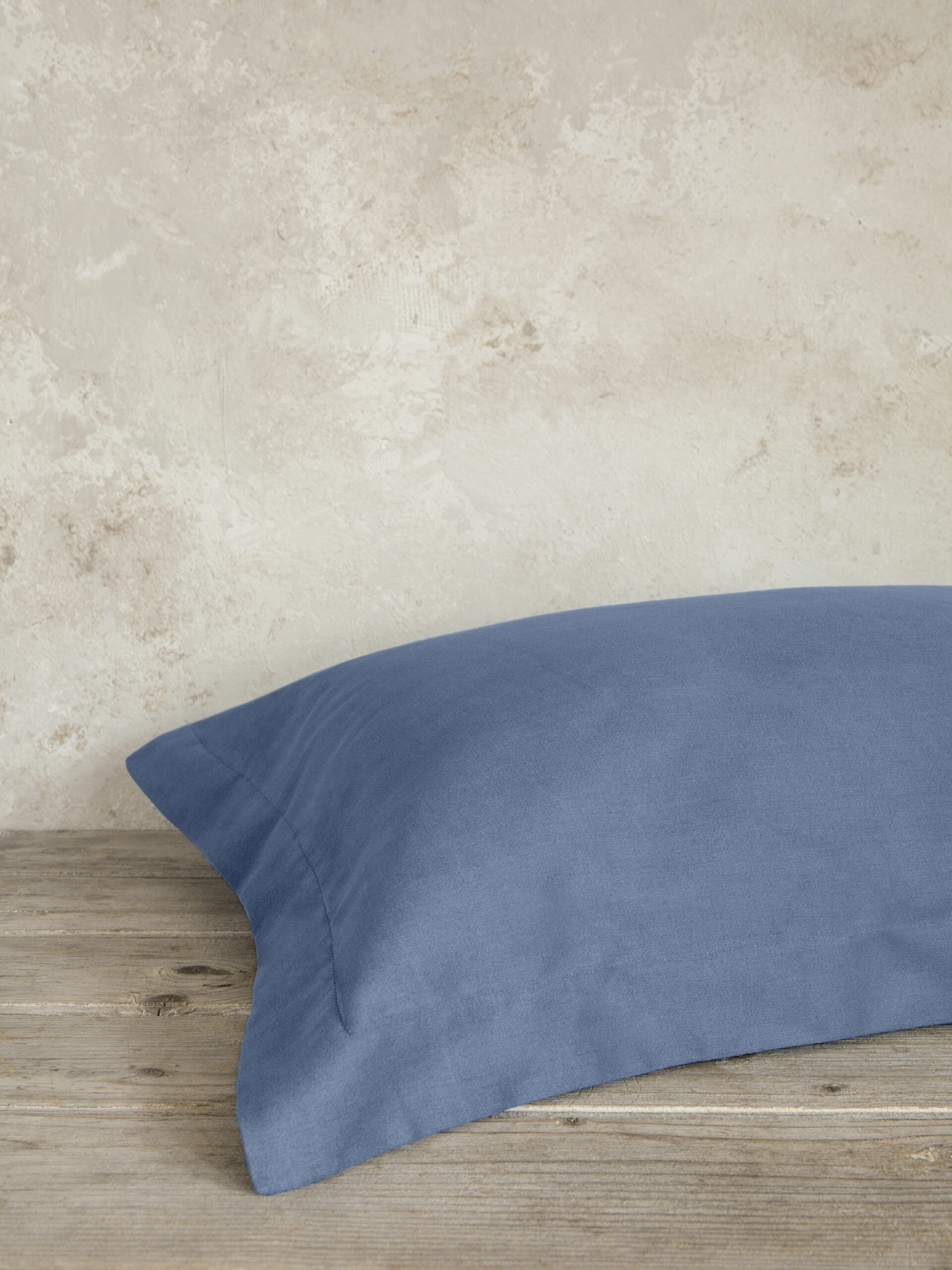 Μαξιλαροθήκες Oxford Superior Satin - Shadow Blue - Μαξιλαροθήκες oxford 3 πλευρών (2 x 52x72+5) "Nima Home"