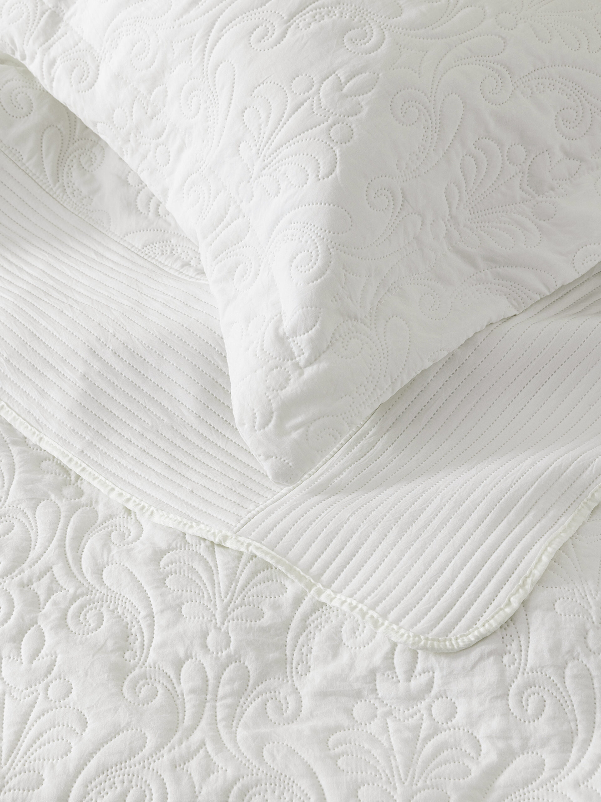 Σετ Κουβερλί 240x260 - Harmony Off White - Γίγας (1 x 240x260 + 2 Μαξιλαροθήκες Oxford 52x72+8) "Nima Home" - Image 2