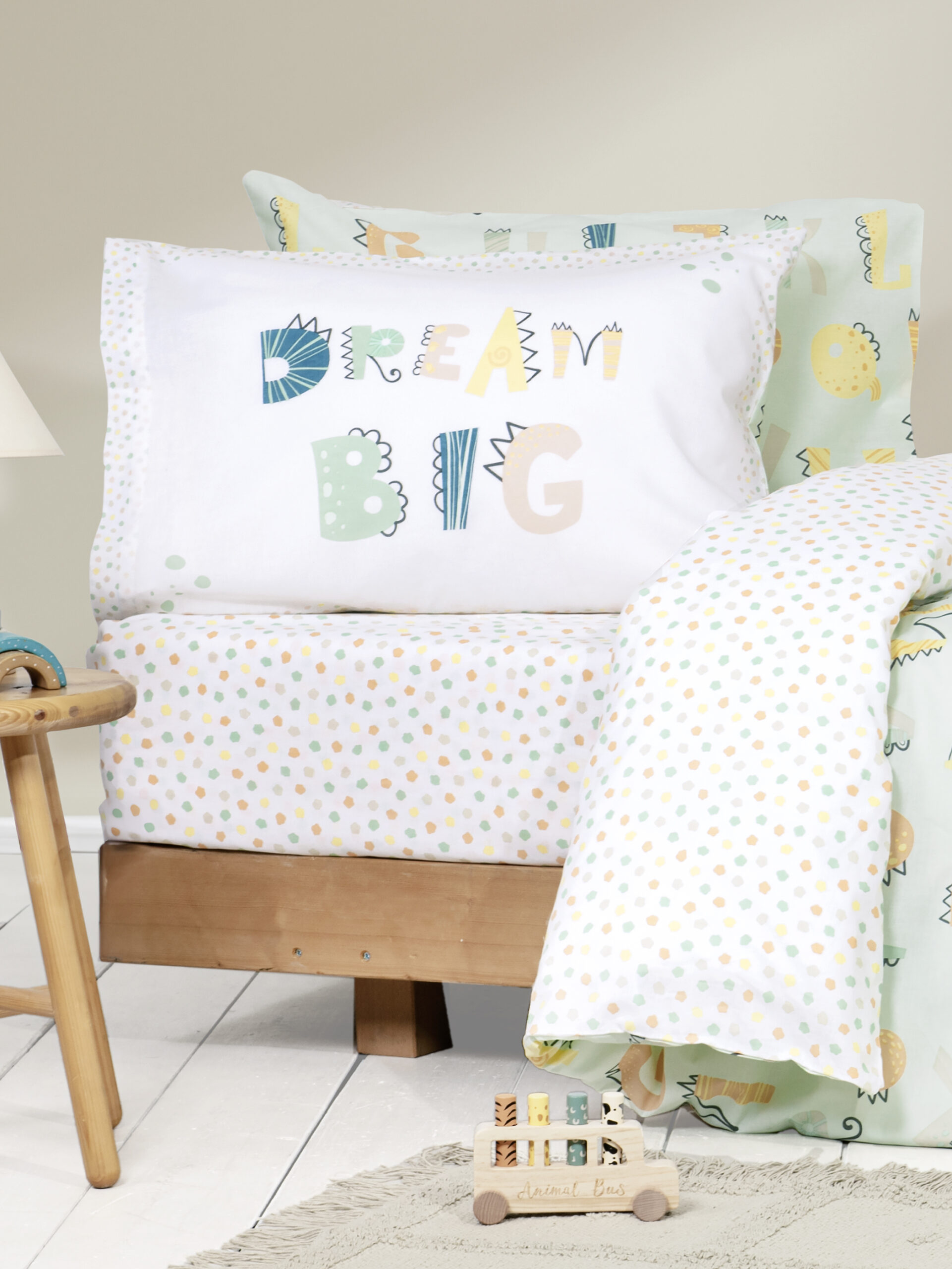 Σετ Σεντόνια Μονά με Λάστιχο - Dream Big (1 x 100x200+30 + 1 x 170x255 + 1 Μαξιλαροθήκη 52x72) "Nima Kids" - Image 2