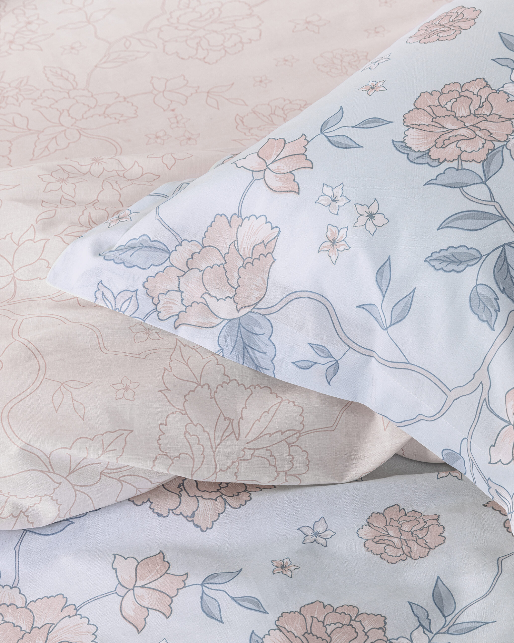 Σετ Σεντόνια Γίγας - Floral Dream - Γίγας (2 x 270x280 + 2 Μαξιλαροθήκες Oxford 4 πλευρών 52x72+5) "Nima Home" - Image 2