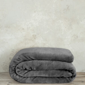 Κουβέρτα Βελουτέ Γίγας 240x260 Coperta - Dark Gray - Γίγας 240x260 "Nima Home"