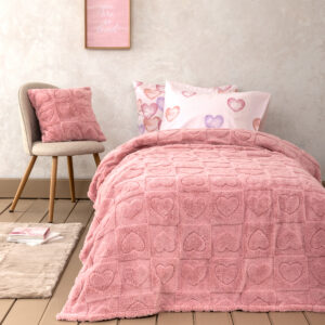 Κουβέρτα Μονή 160x220 - Amoria Pink - Μονή 160x220 "Nima Kids"