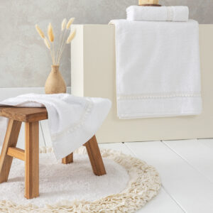 Σετ Πετσέτες (30x50 + 50x90 + 70x140) - Vows White - Σετ (1 x 30x50 + 1 x 50x90 + 1 x 70x140) "Nima Home"