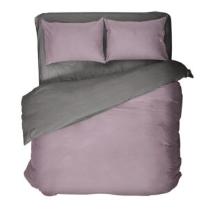 Παπλωματοθήκη Γίγας Colors - Pale Mauve / Midnight Gray - Γίγας 240x260 "Nima Home"