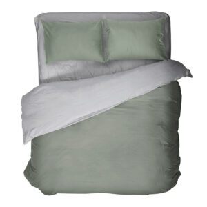 Παπλωματοθήκη Γίγας Colors - Shiny Gray / Rock Green - Γίγας 240x260 "Nima Home"