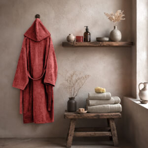 Μπουρνούζι με κουκούλα Zen - Large - Warm Terracotta - Large "Nima Home"
